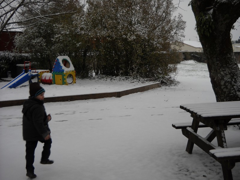 La neige à l'école