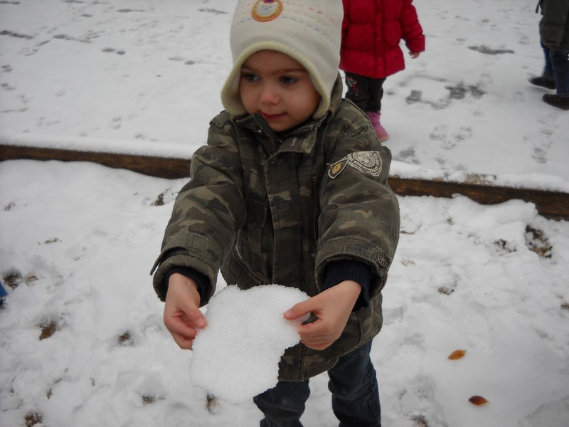 La neige à l'école