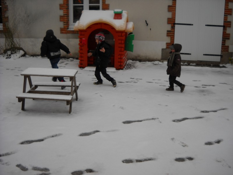 La neige à l'école