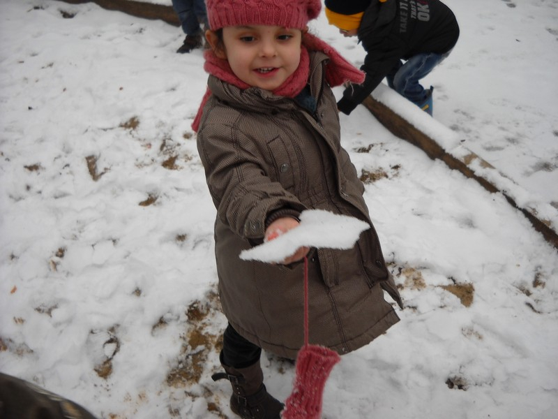 La neige à l'école