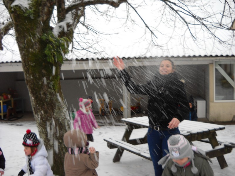 La neige à l'école